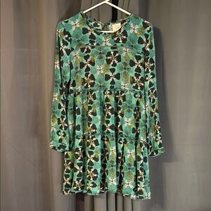 Knox Rose Teal and Black Floral Dress